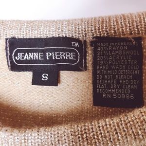 Gold Metallic Wool Vintage Sweater Jumper Small